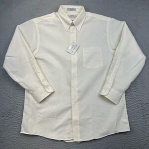 Arrow Carriage Trade Shirt Mens 16.5 32/33 White Oxford Button Down USA Pocket